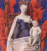 Jean Fouquet Virgin and Child Surrounded by angels Sweden oil painting artist